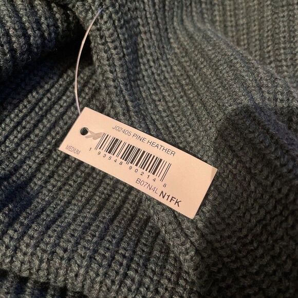 Goodthreads Women’s Size M Knit Sweater Green Cotton Shaker Stitch Round Neck - Picture 9 of 9